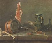 Jean Baptiste Simeon Chardin A Lean Diet  With Cooking Utensils (mk05) oil painting on canvas